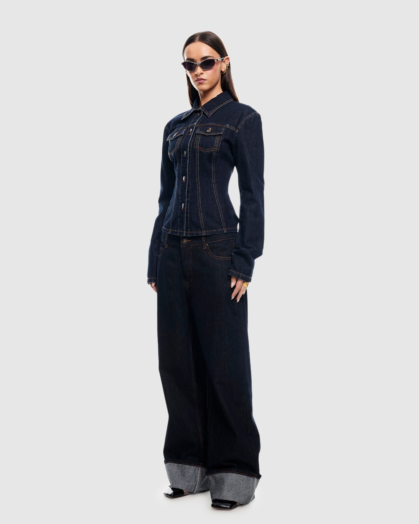 Top Model Cuffed Denim Jeans