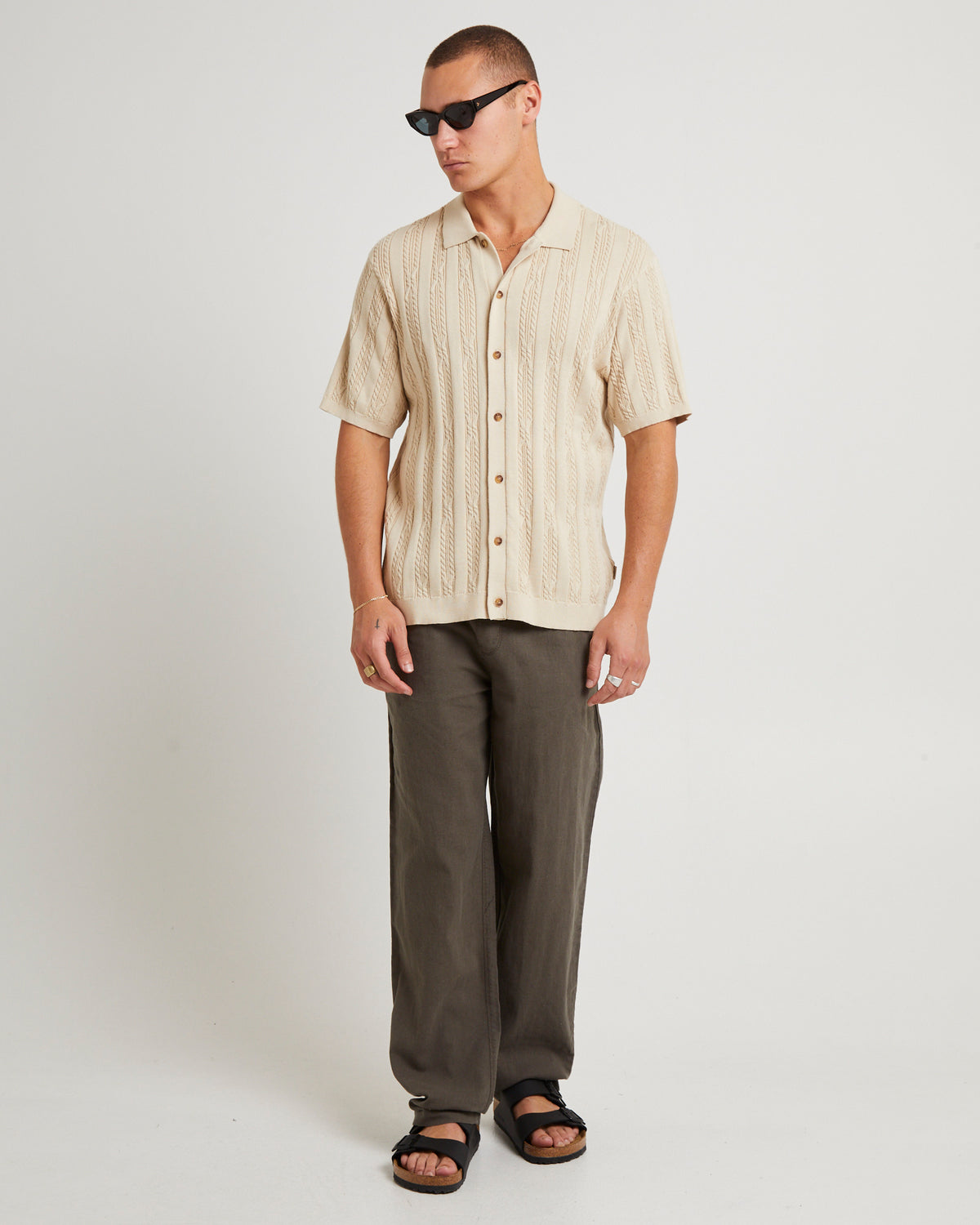 Common Linen Pants OLIVE