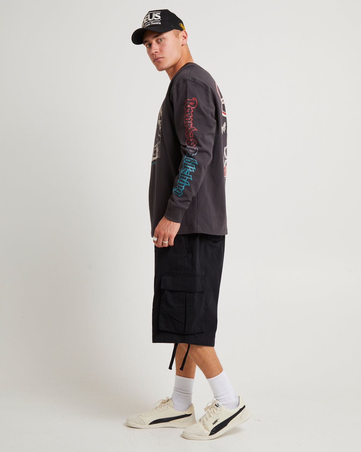 Divine Spark Long Sleeve T-Shirt BLACK