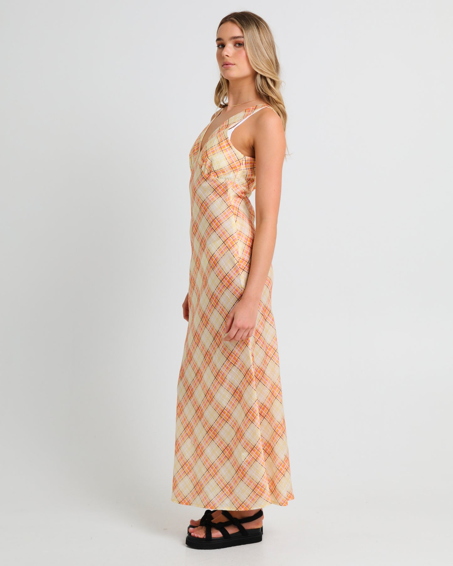 Nahla Check Slip Dress