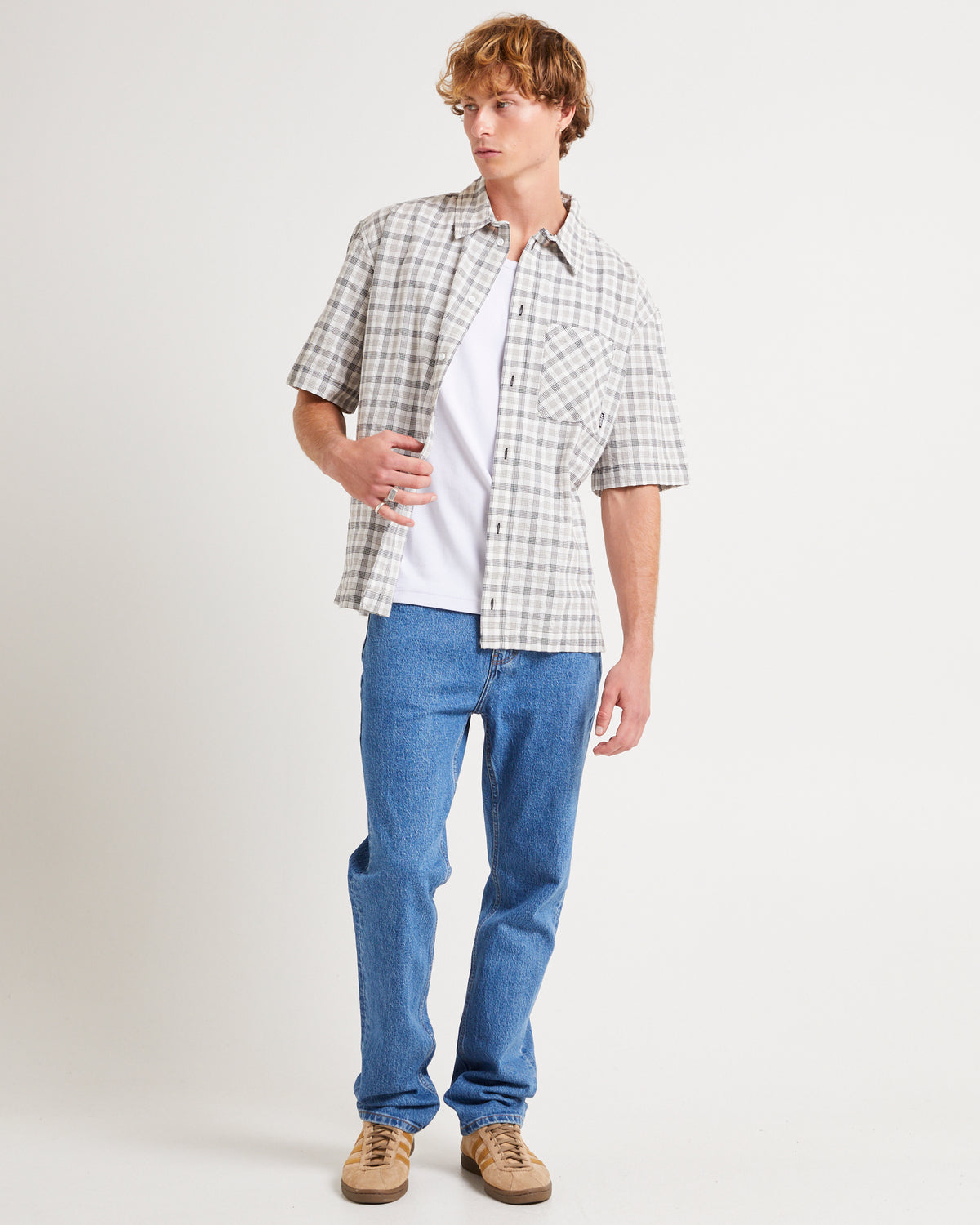 Leo Short Sleeve Shirt BLACK/WHITE