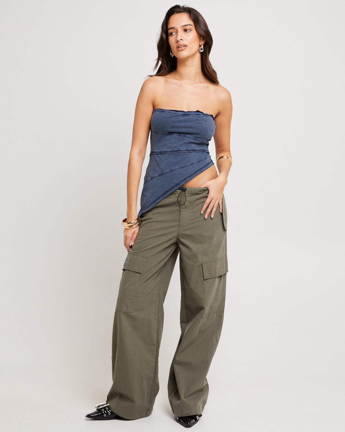 UO Paris Asymmetric Bandeau NAVY