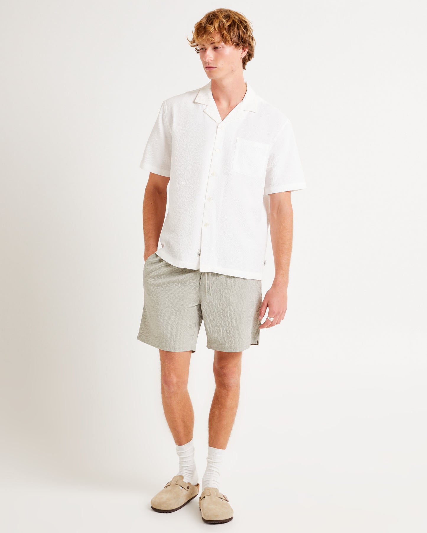 Morrison Seersucker Short Sleeve Resort Shirt