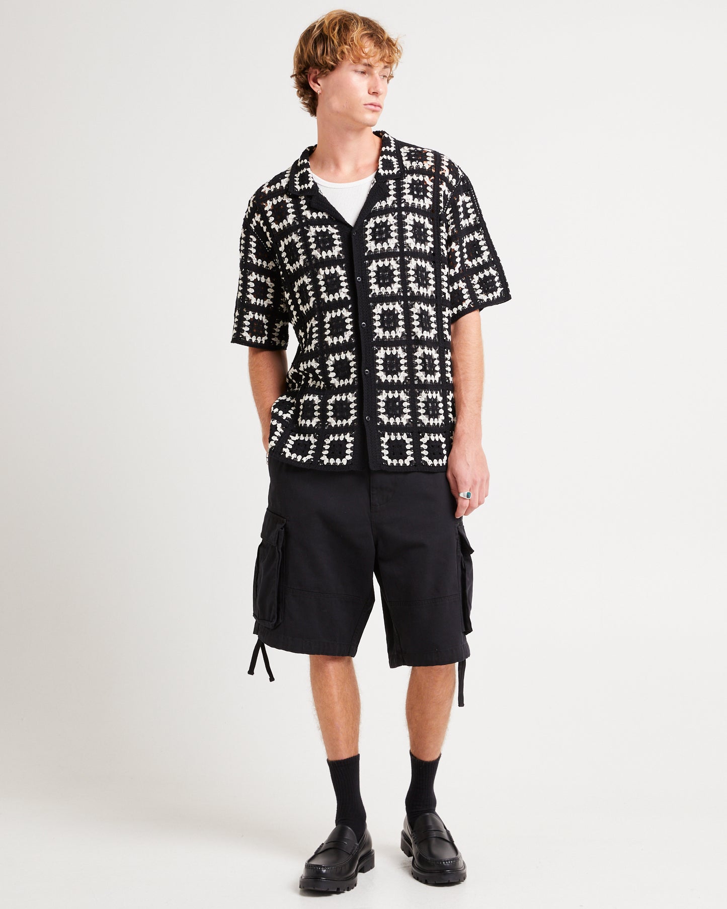 Crochet Short Sleeves Shirt