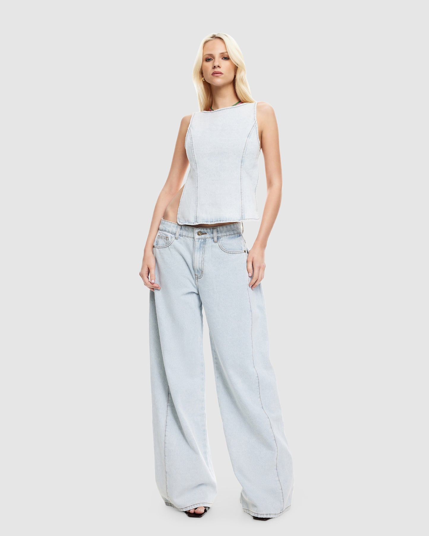 Rider Backless Denim Top