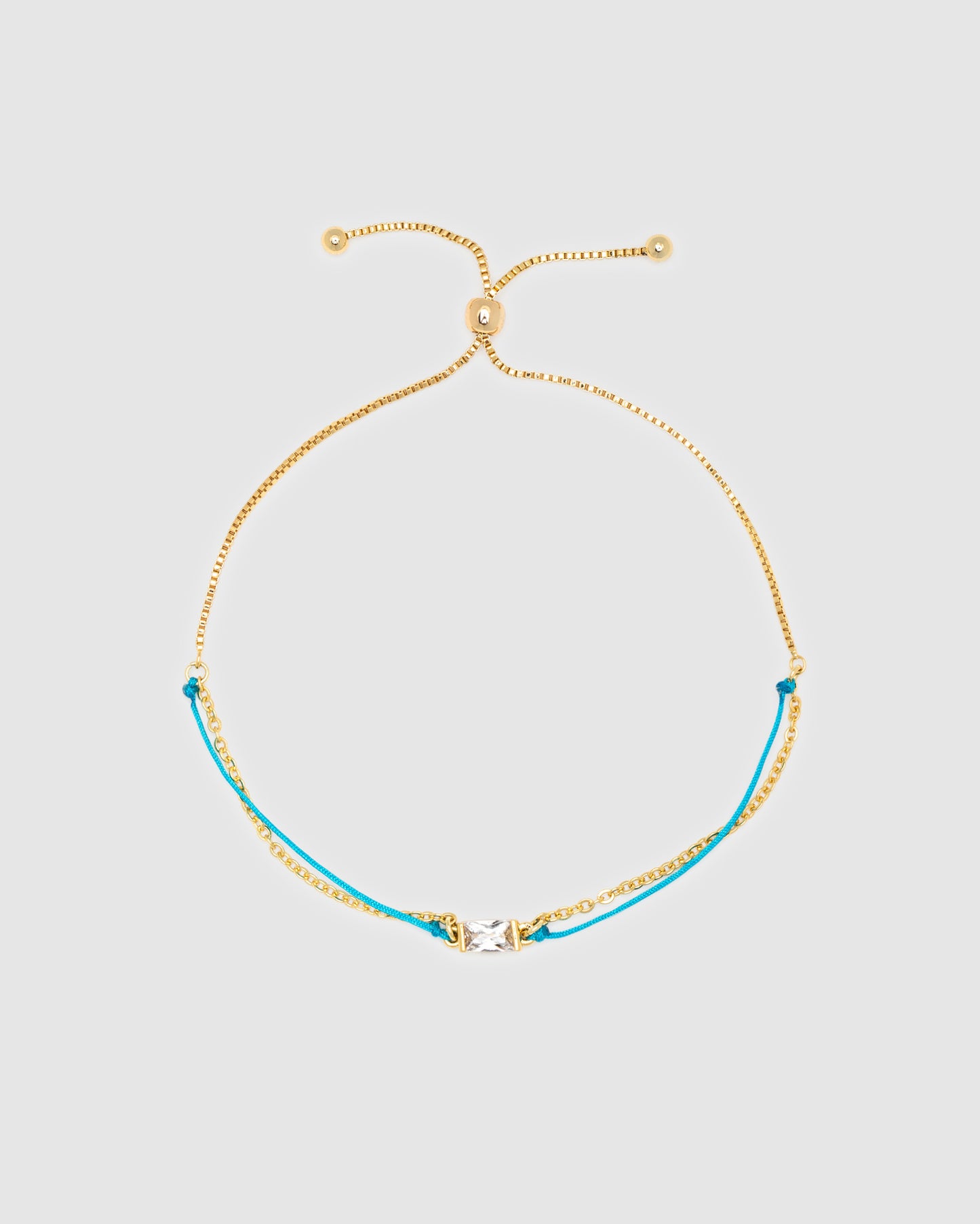Dainty String & Chain Slider Bracelet