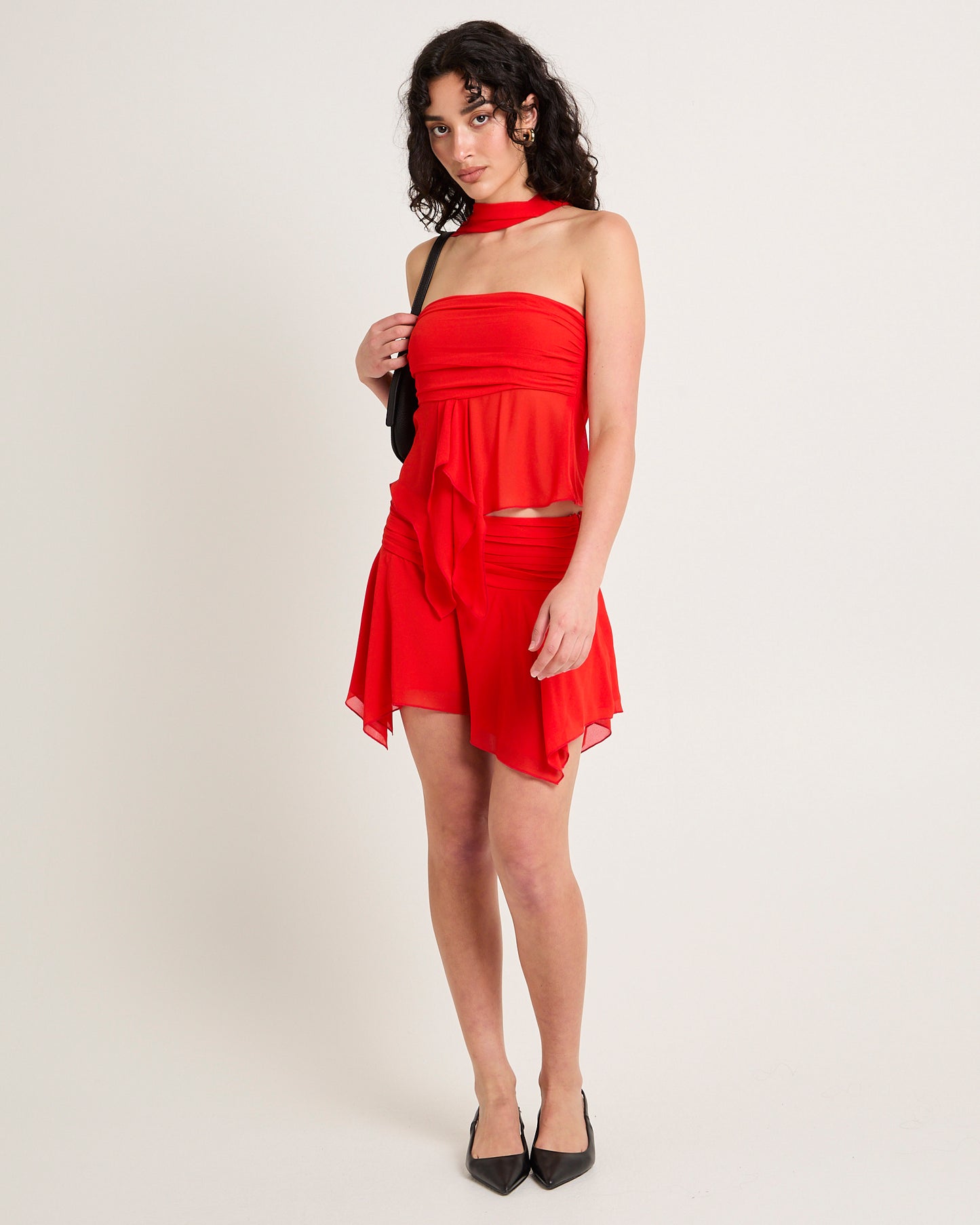 Daphony Chiffon Wrap Top