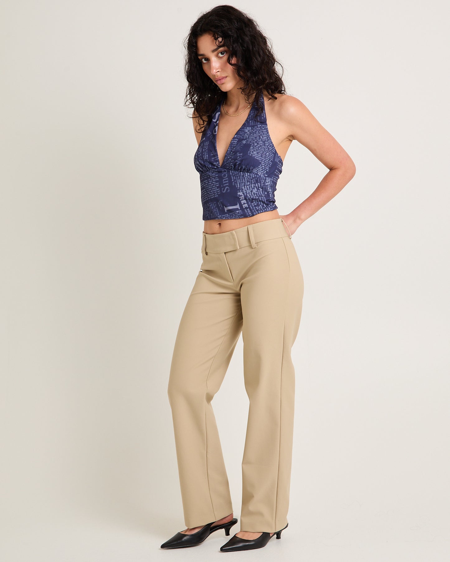 Newspaper Halter Top