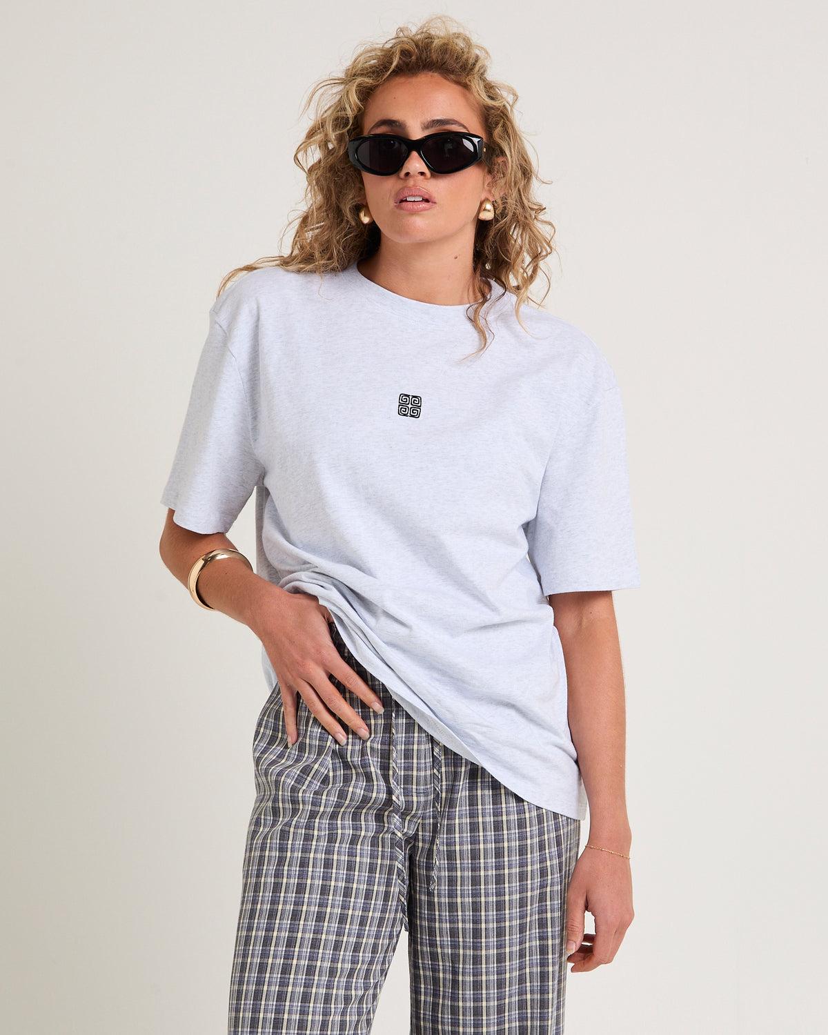 Sprios Logo Oversized T-Shirt GREY MARLE