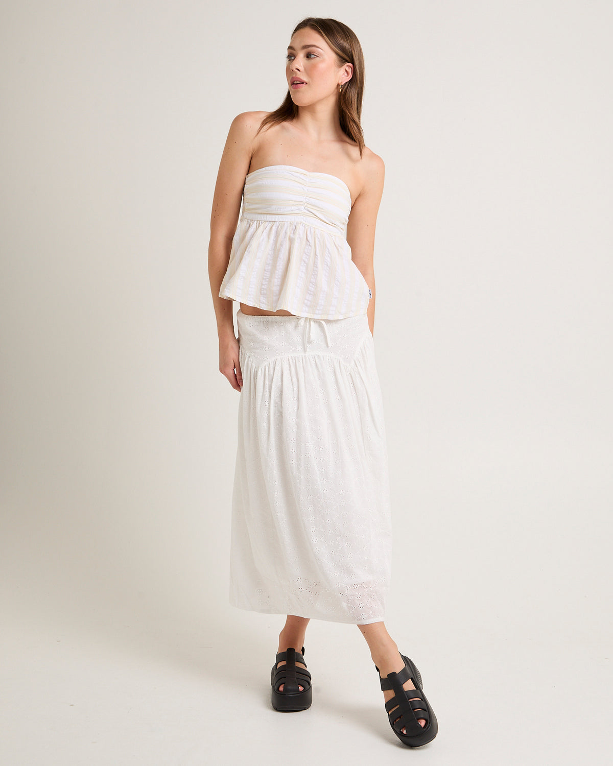 Marlow Midi Skirt WHITE