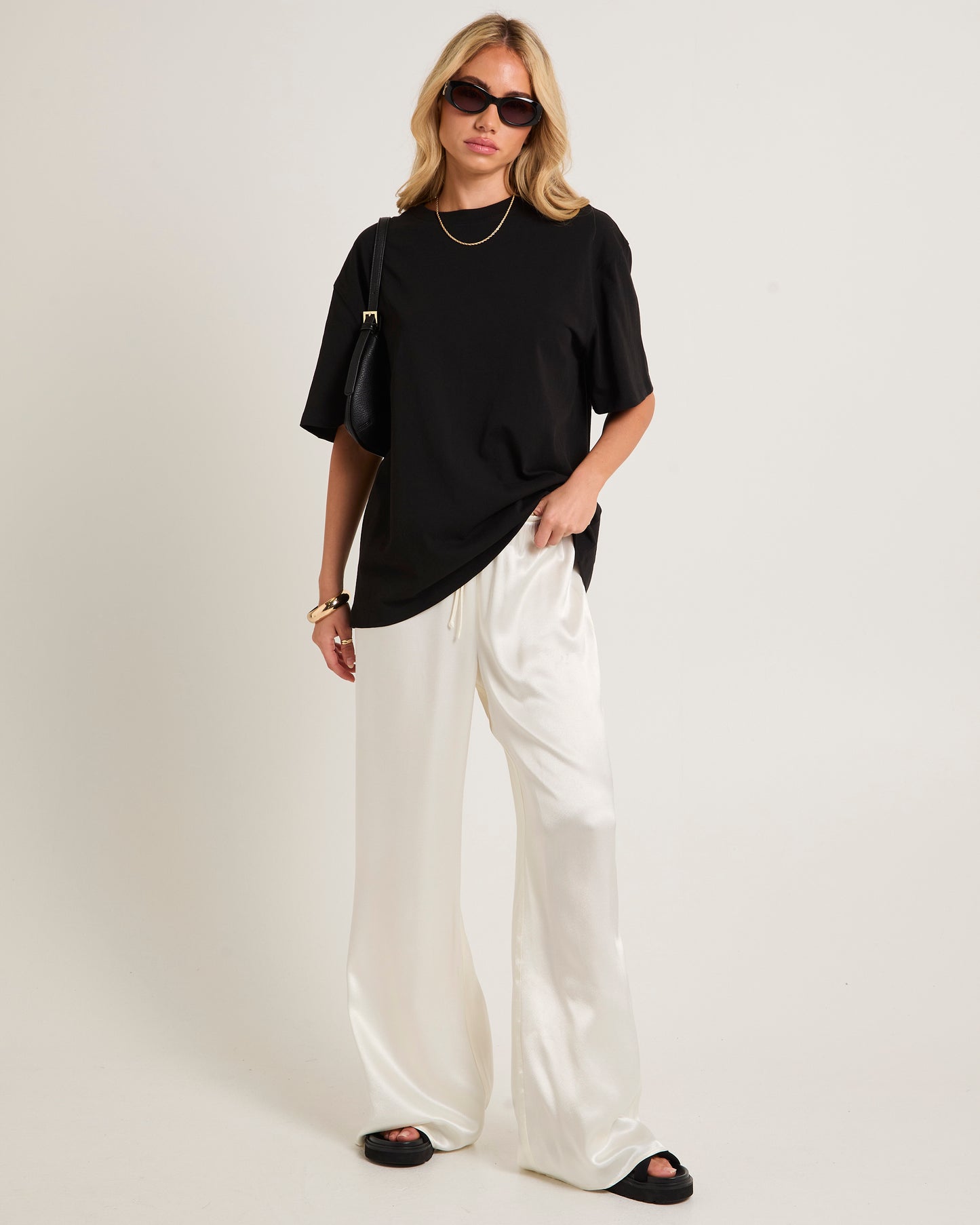 Meredith Satin Mid Rise Pants