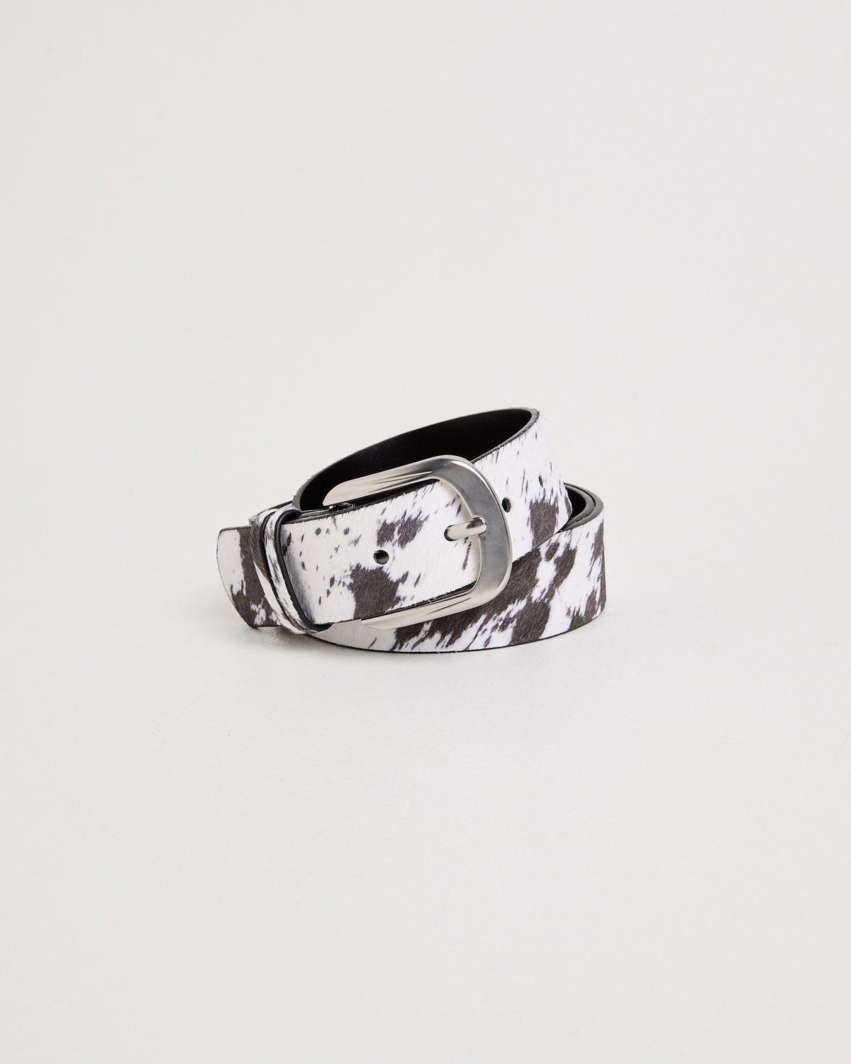 Cow Print Leather Belt MULTI