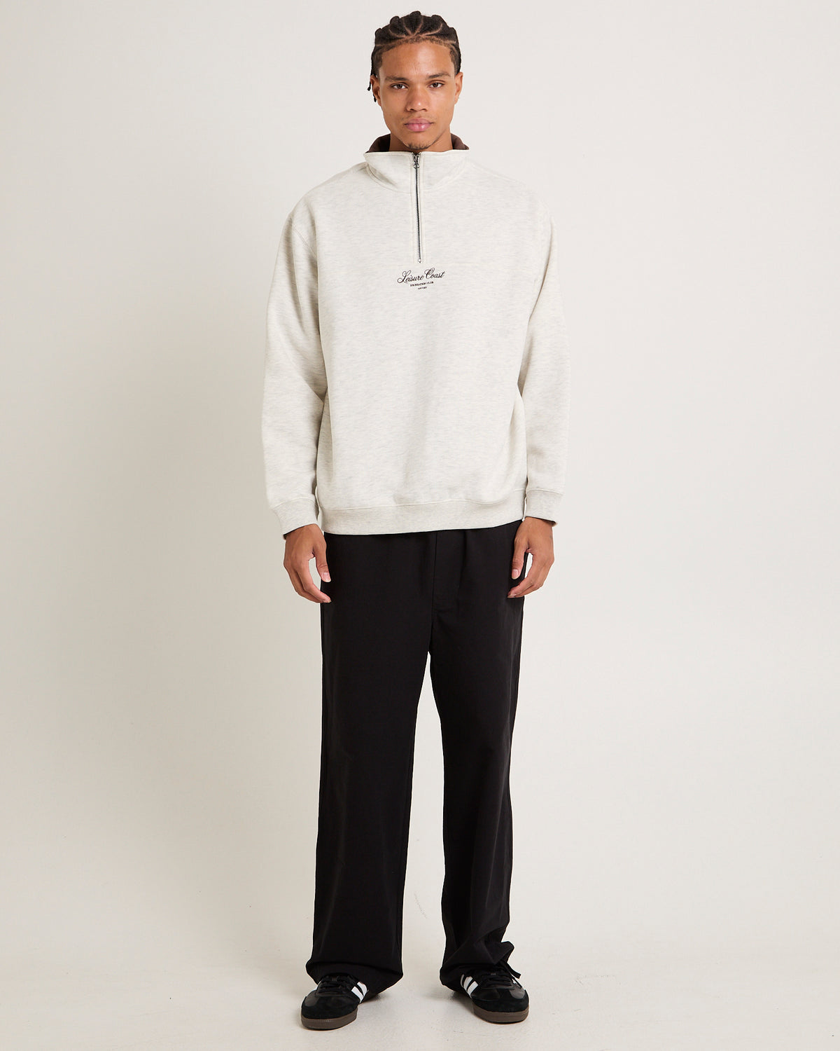 Club 1/4 Zip Fleece Jumper OAT MARLE
