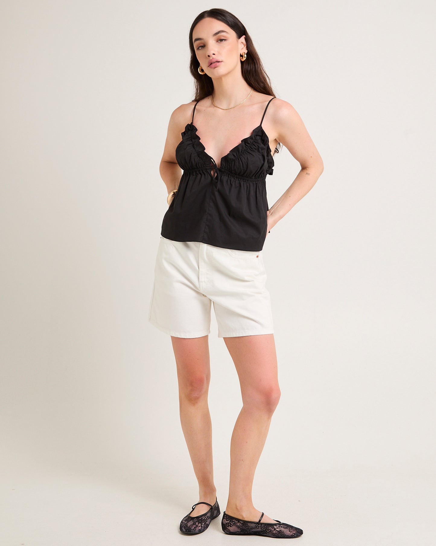 Gia Poplin Frill Cami