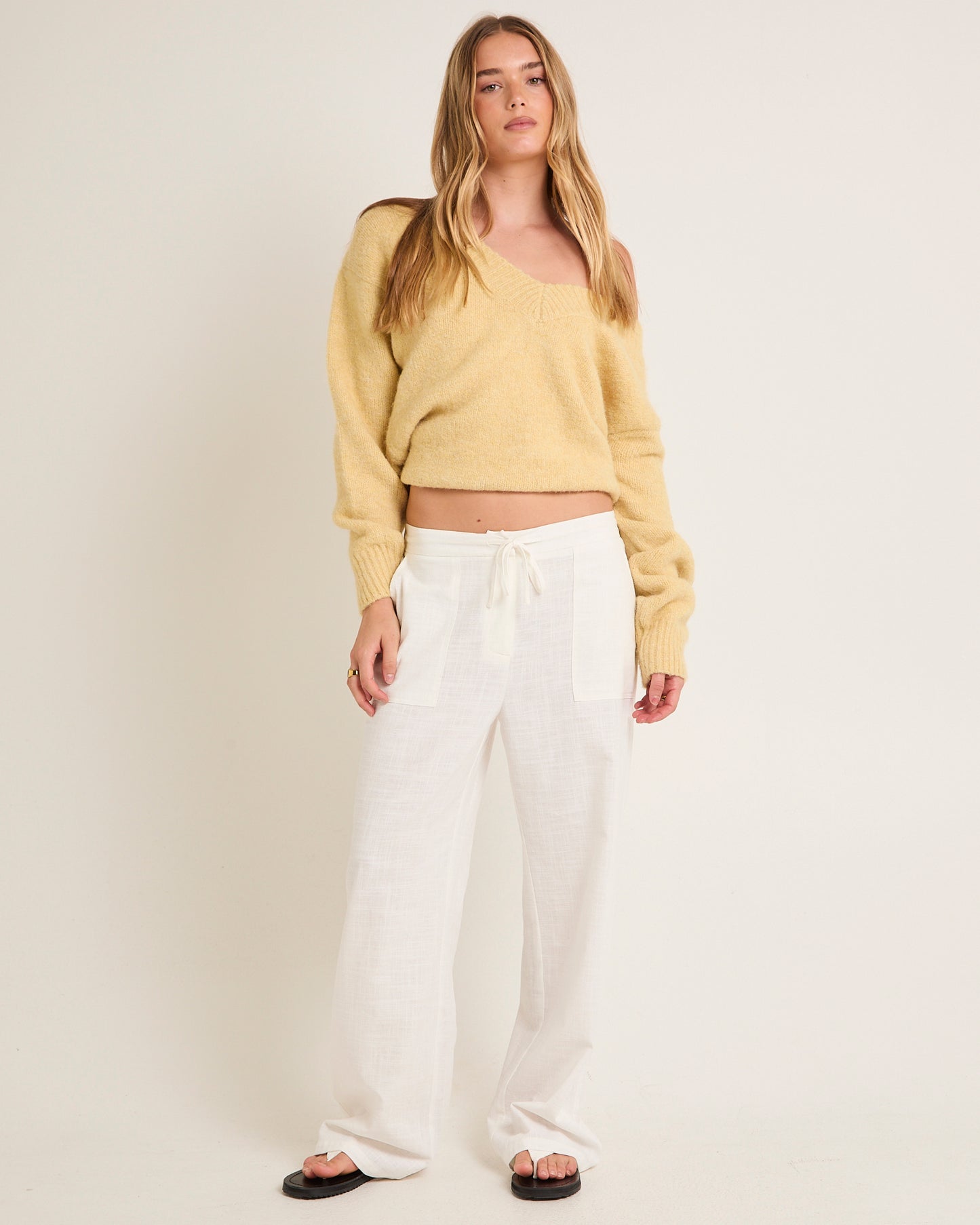 Lenny Linen Patch Pocket Pants