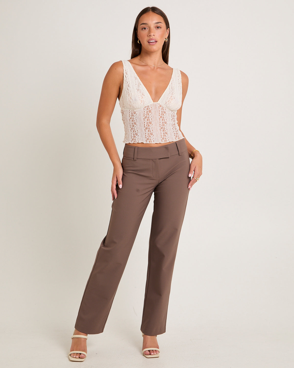 Jaylee Low Rise Pants MOCHA