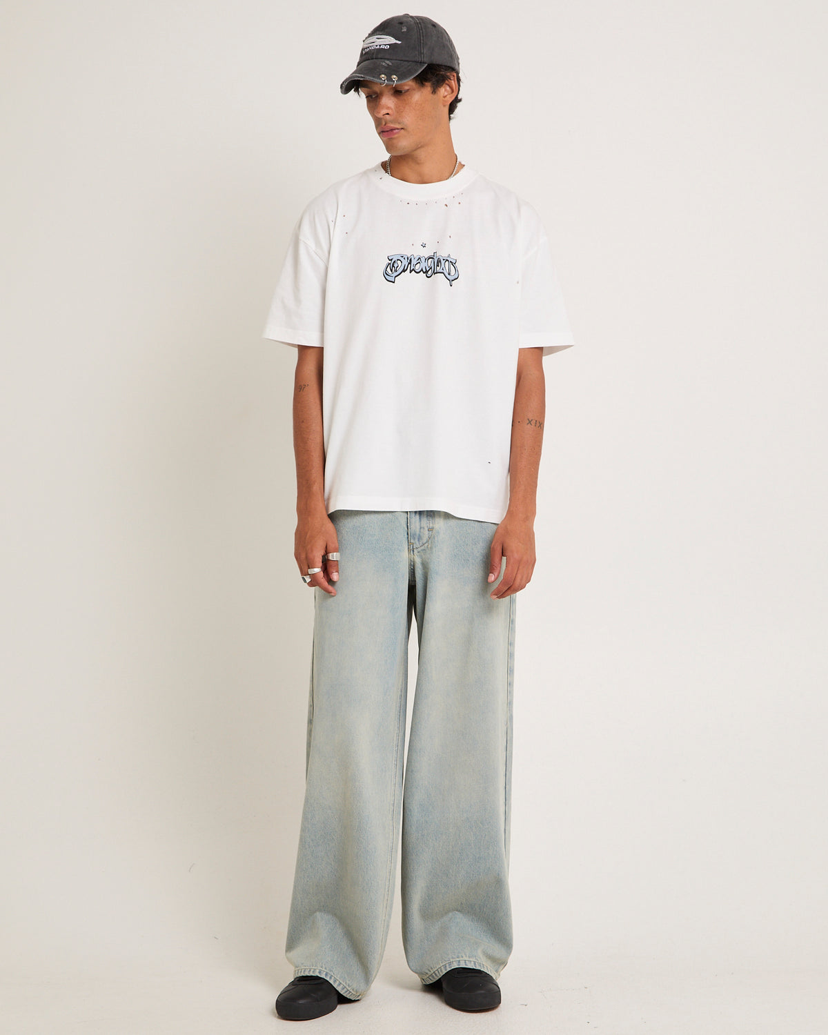 Solar Band Cropped T-Shirt WHITE