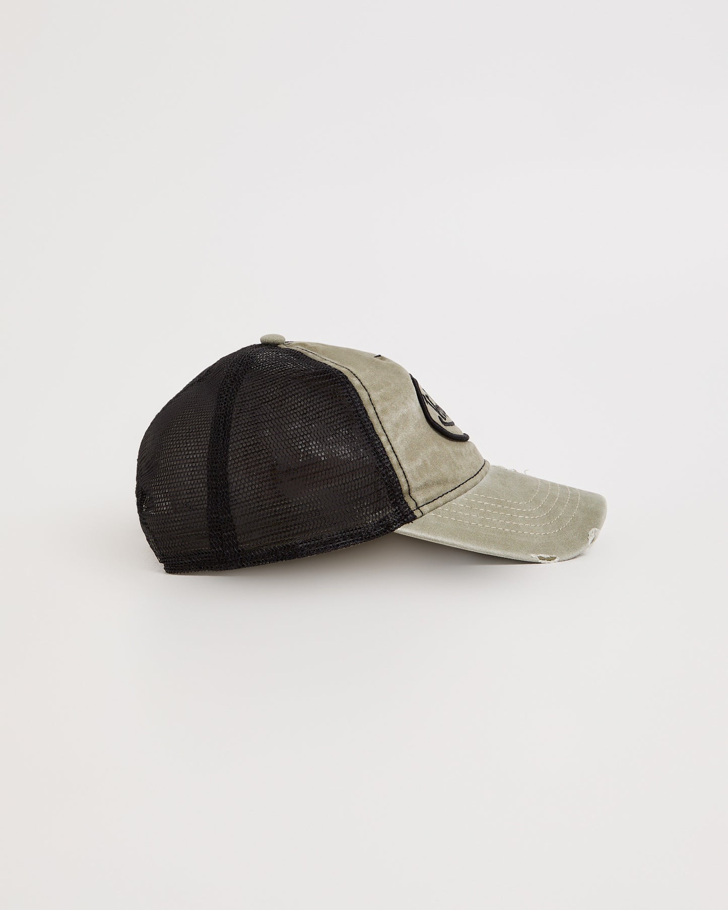 Washed Unstructured Trucker Snapback Cap