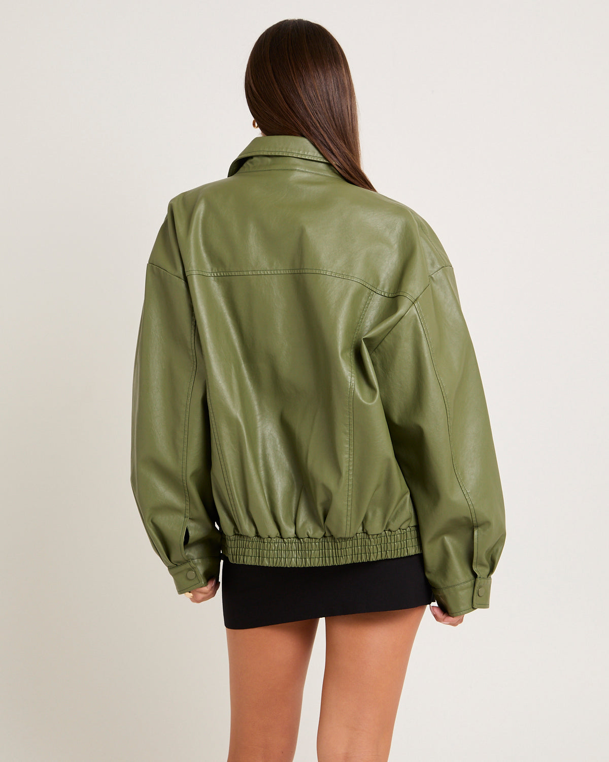Jen Oversized Patch Pocket Jacket GREEN