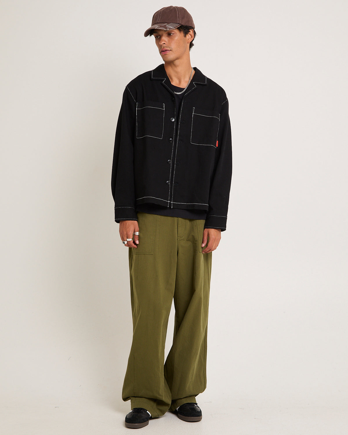 Pleasure Overshirt BLACK