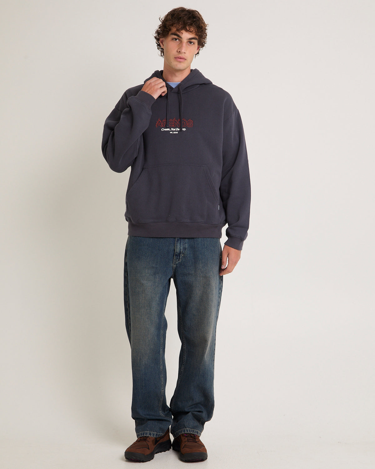 Ember Pull On Hoodie Charcoal