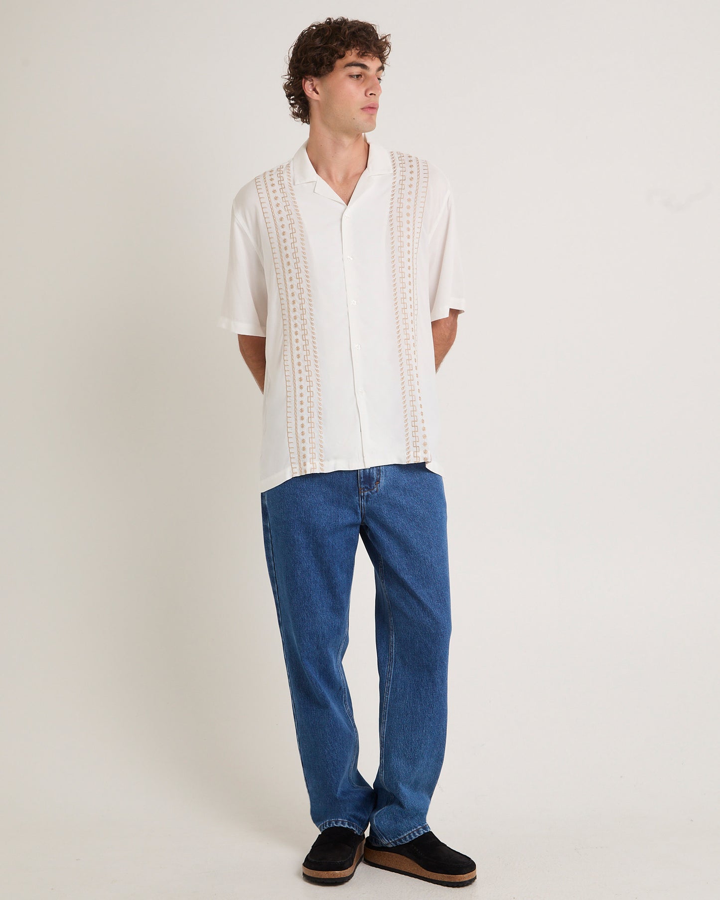 Capri Embroidered Short Sleeve Resort Shirt