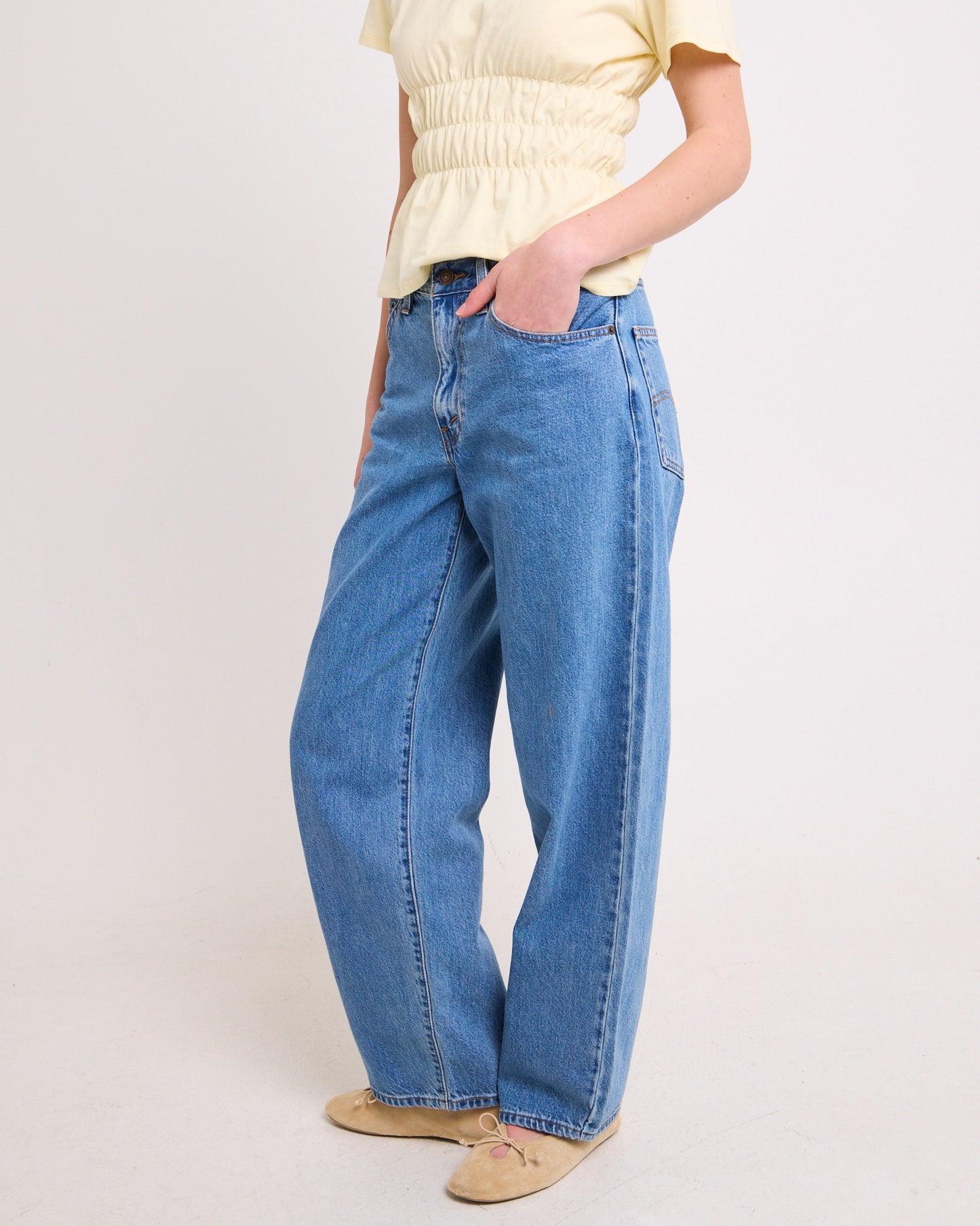 Baggy Dad Denim Jeans Own It Stone