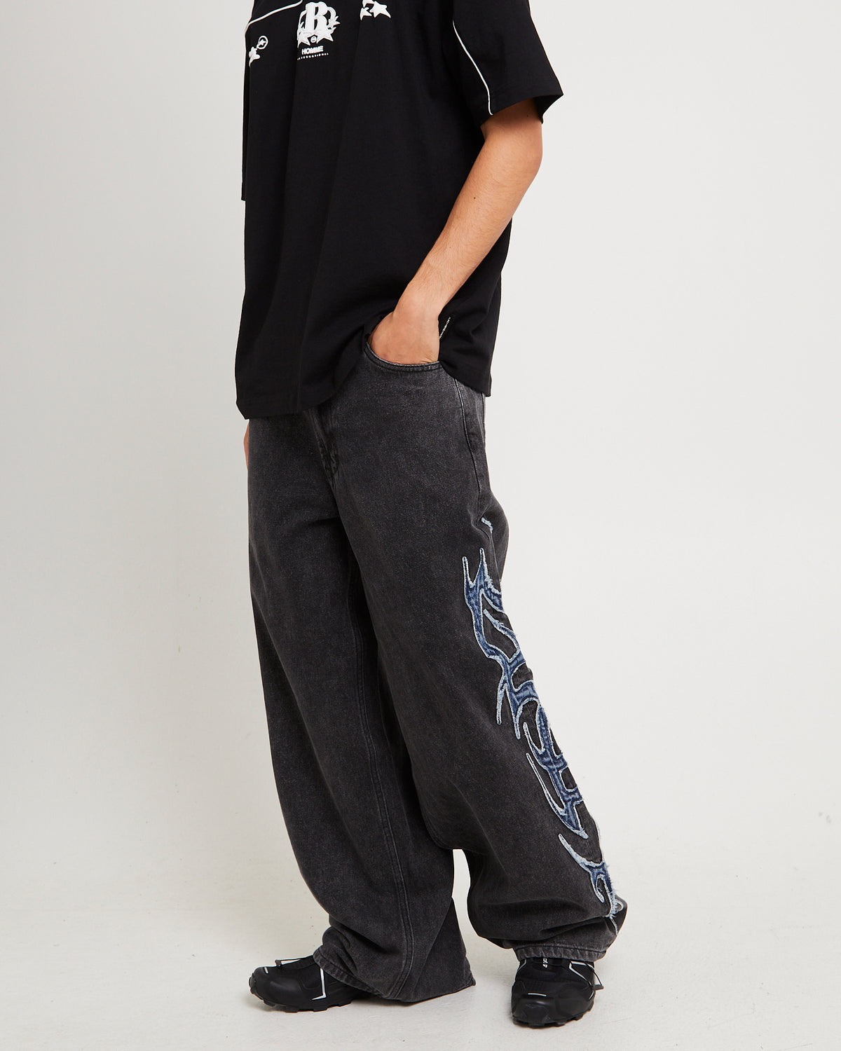 DNA Baggy Denim Jeans NU BLACK