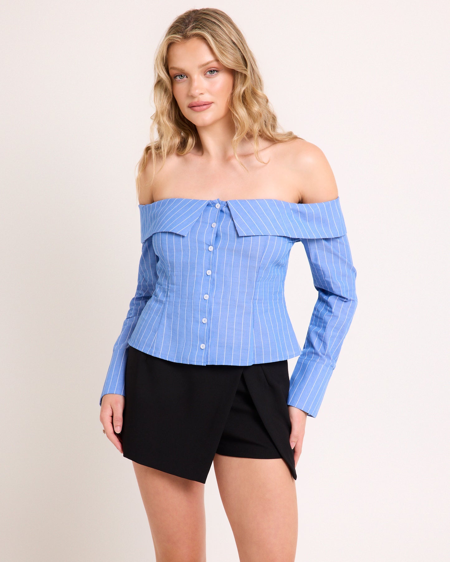 Noelle Cold Shoulder Ls Shirt
