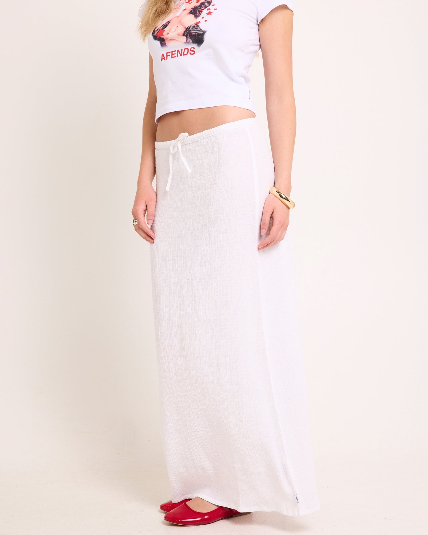 Focus Seersucker Maxi Skirt