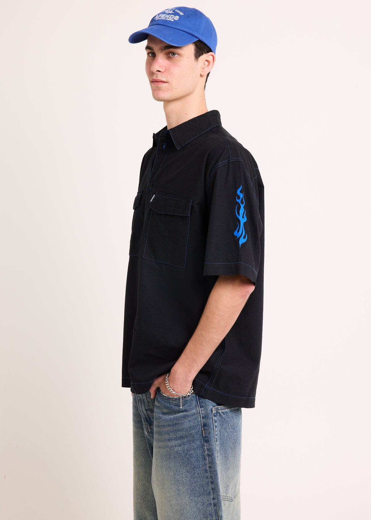 Utility Short Sleeve Shirt BLACK