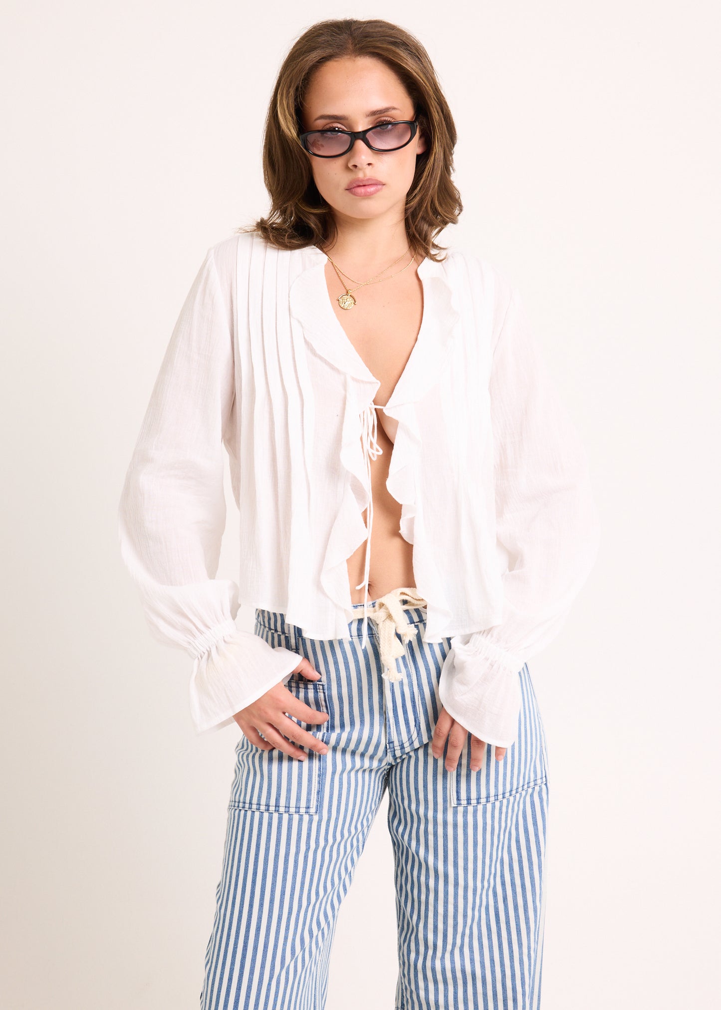 Minerva Frilled Long Sleeve Shirt