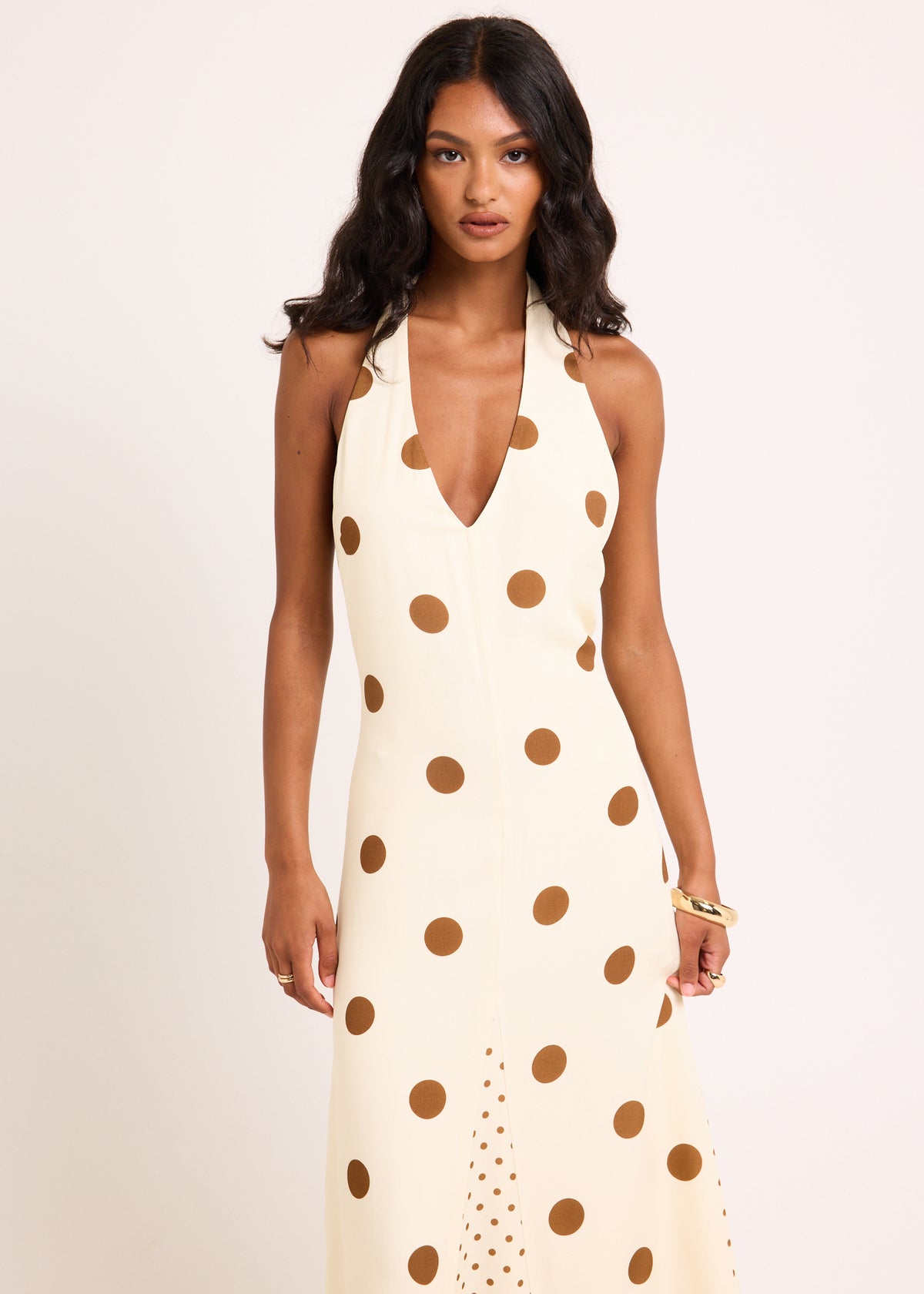 Millie Backless Maxi Dress BUTTER SPOT