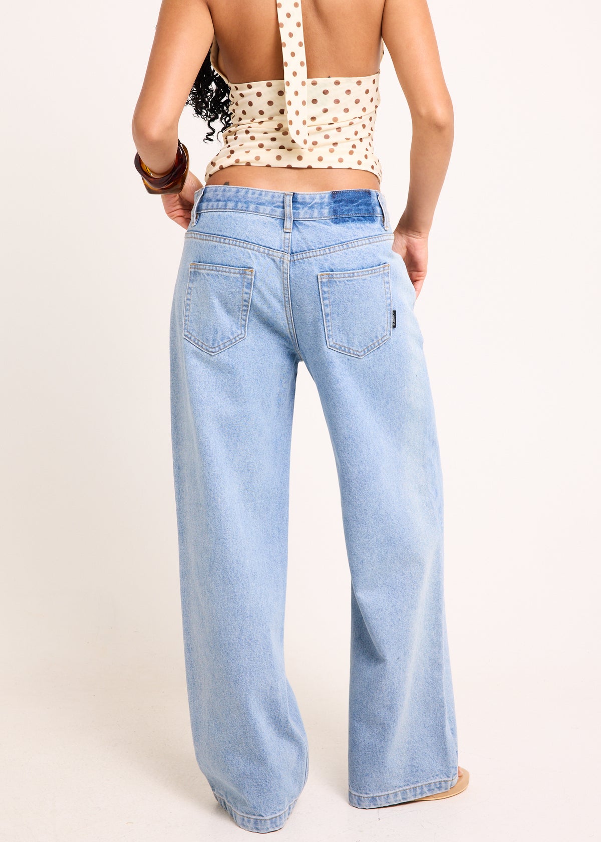 Lennon Low Slouch Denim Jeans BLUE FADE