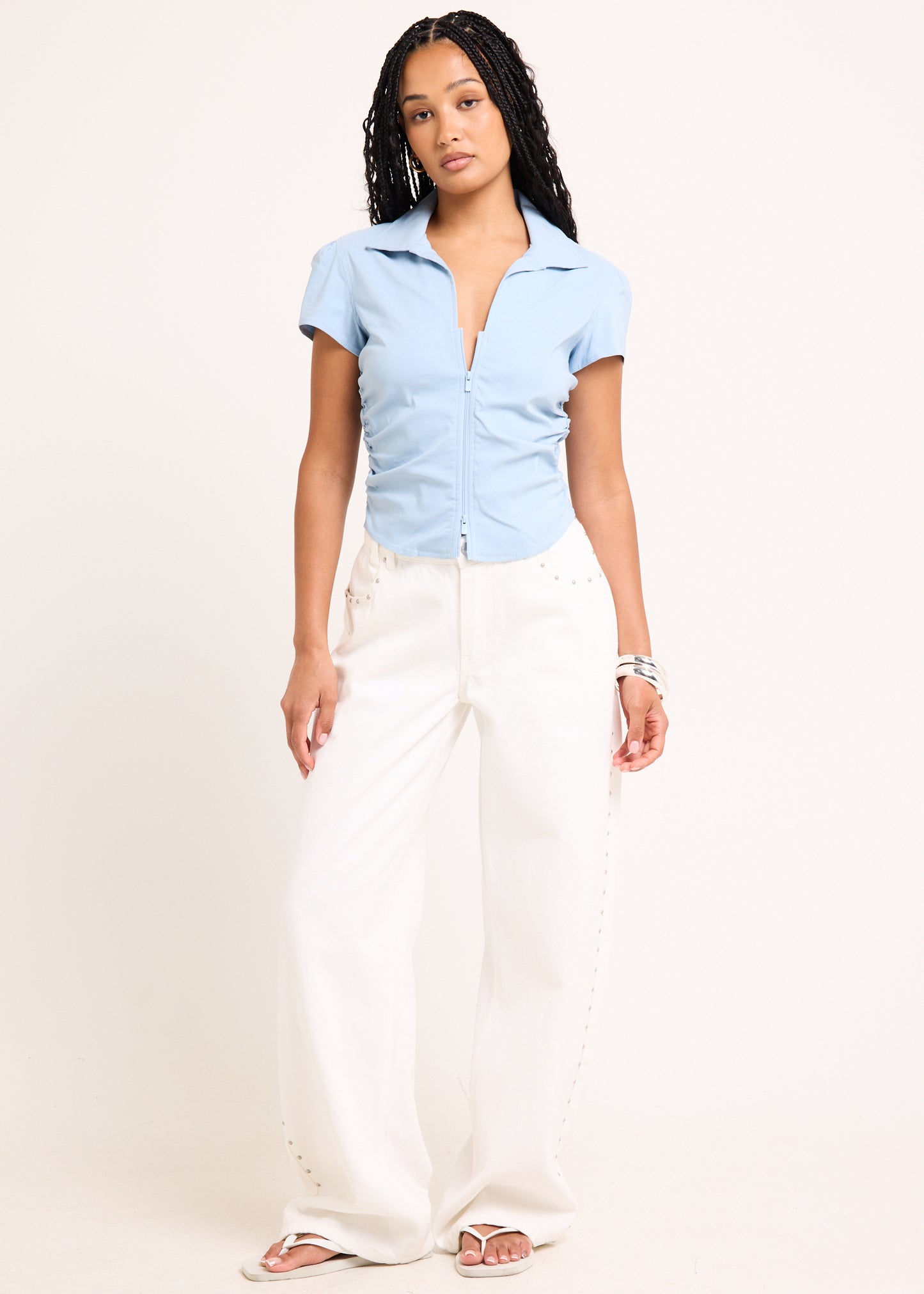 Sydney Ruched Zip Shirt