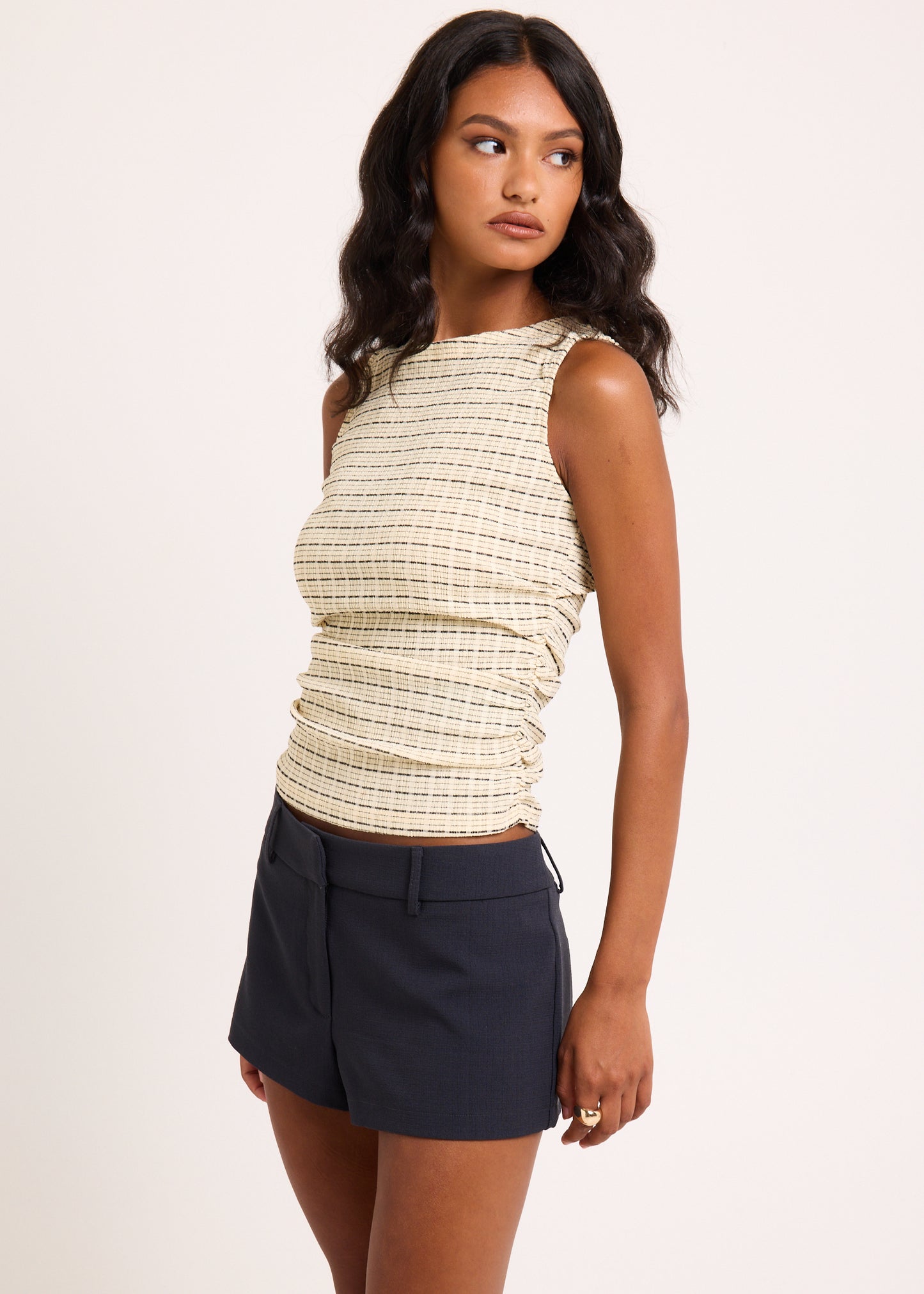 Winnie Warped Check Top