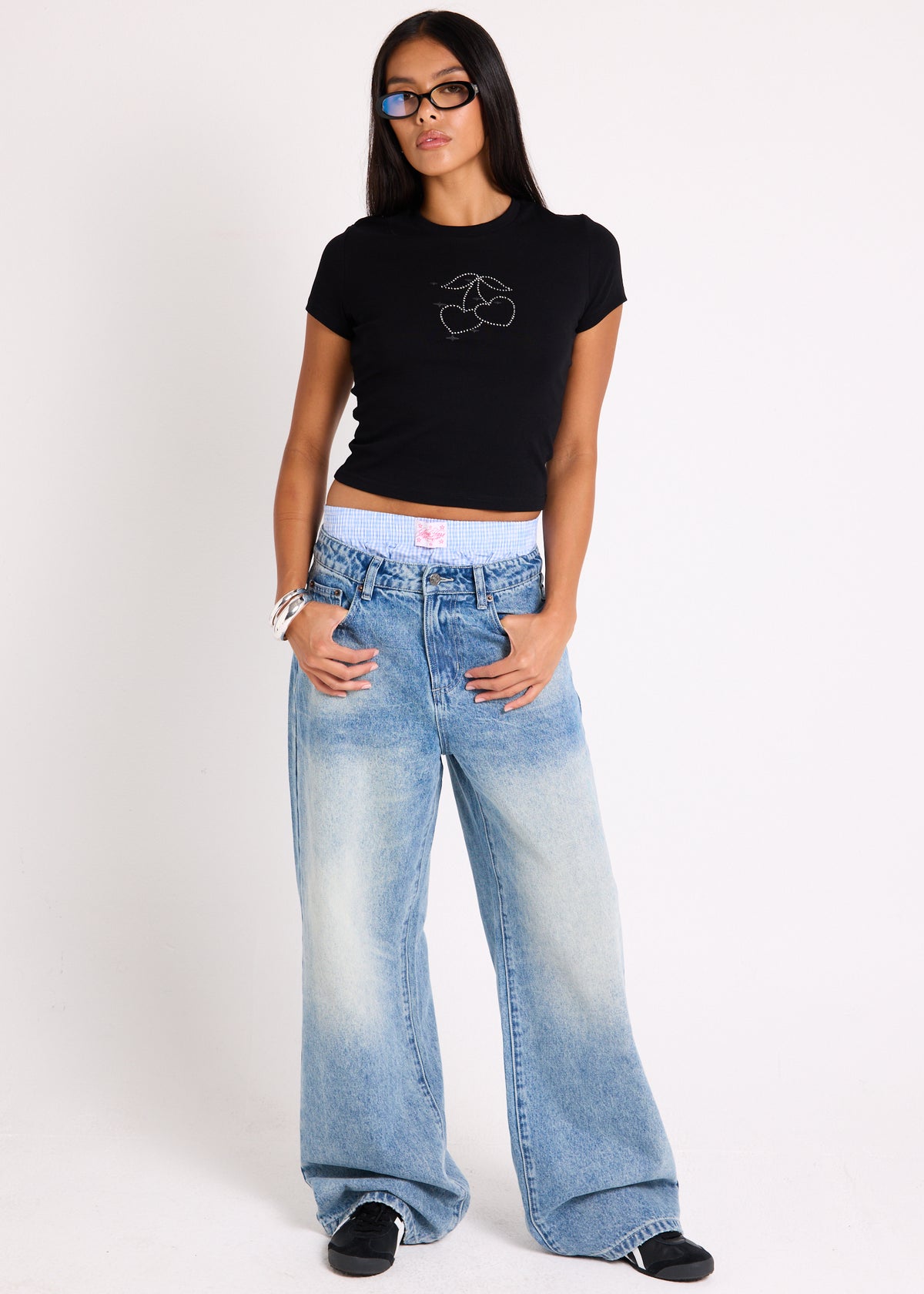 Cherry Bomb Baby Tee BLACK
