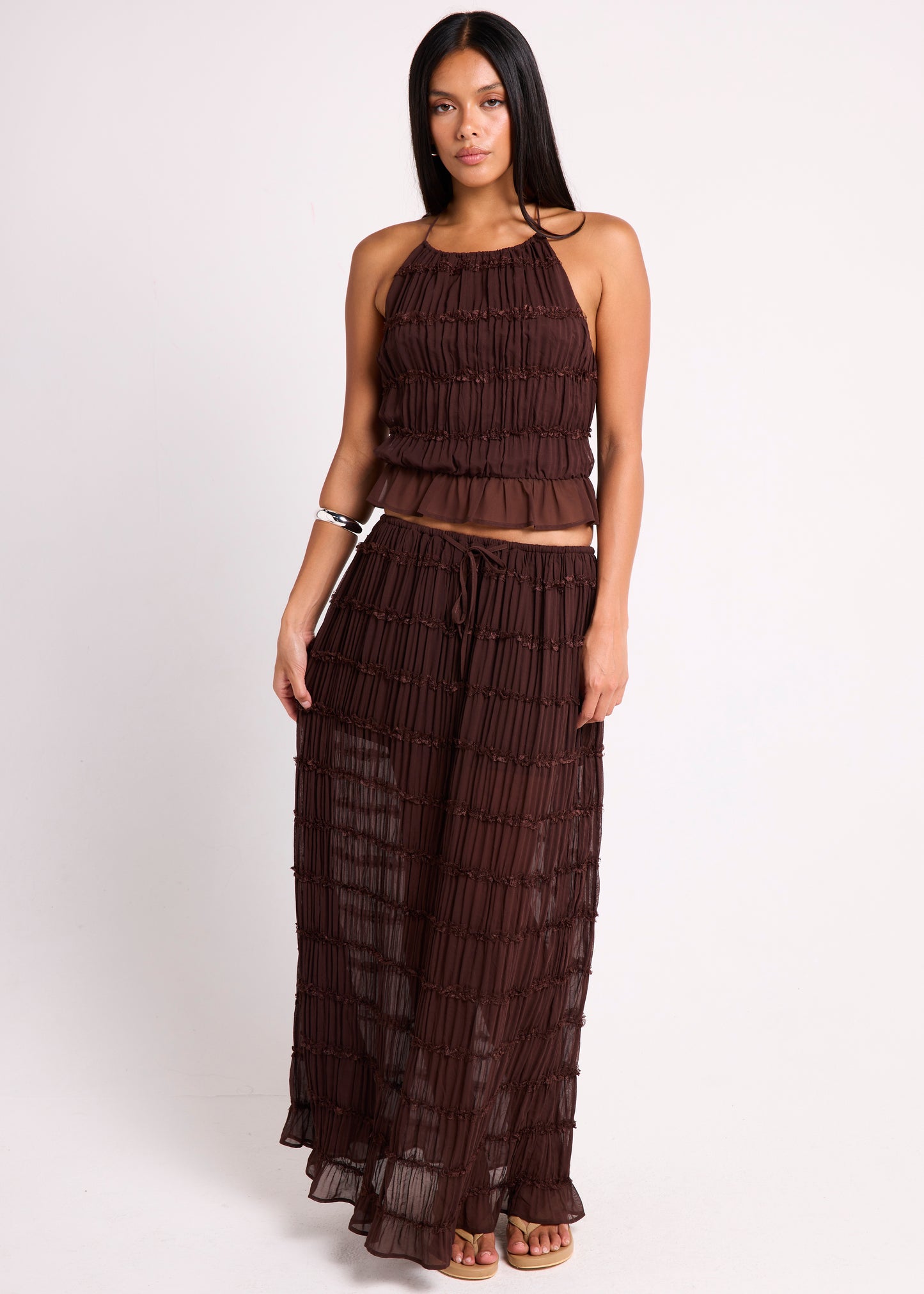 Alda Shirred Backless Top