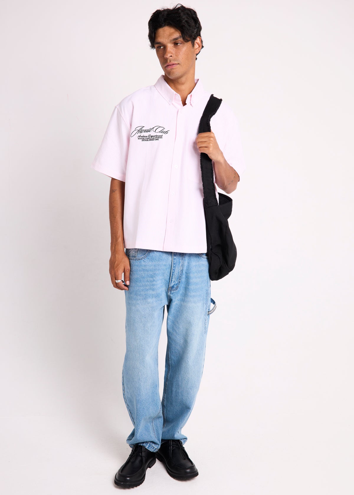 Archive Cropped Short Sleeve Shirt PINK