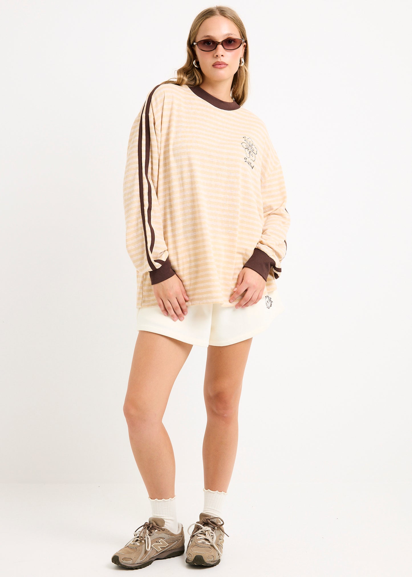 Arizona Contrast Stripe Long Sleeve Top