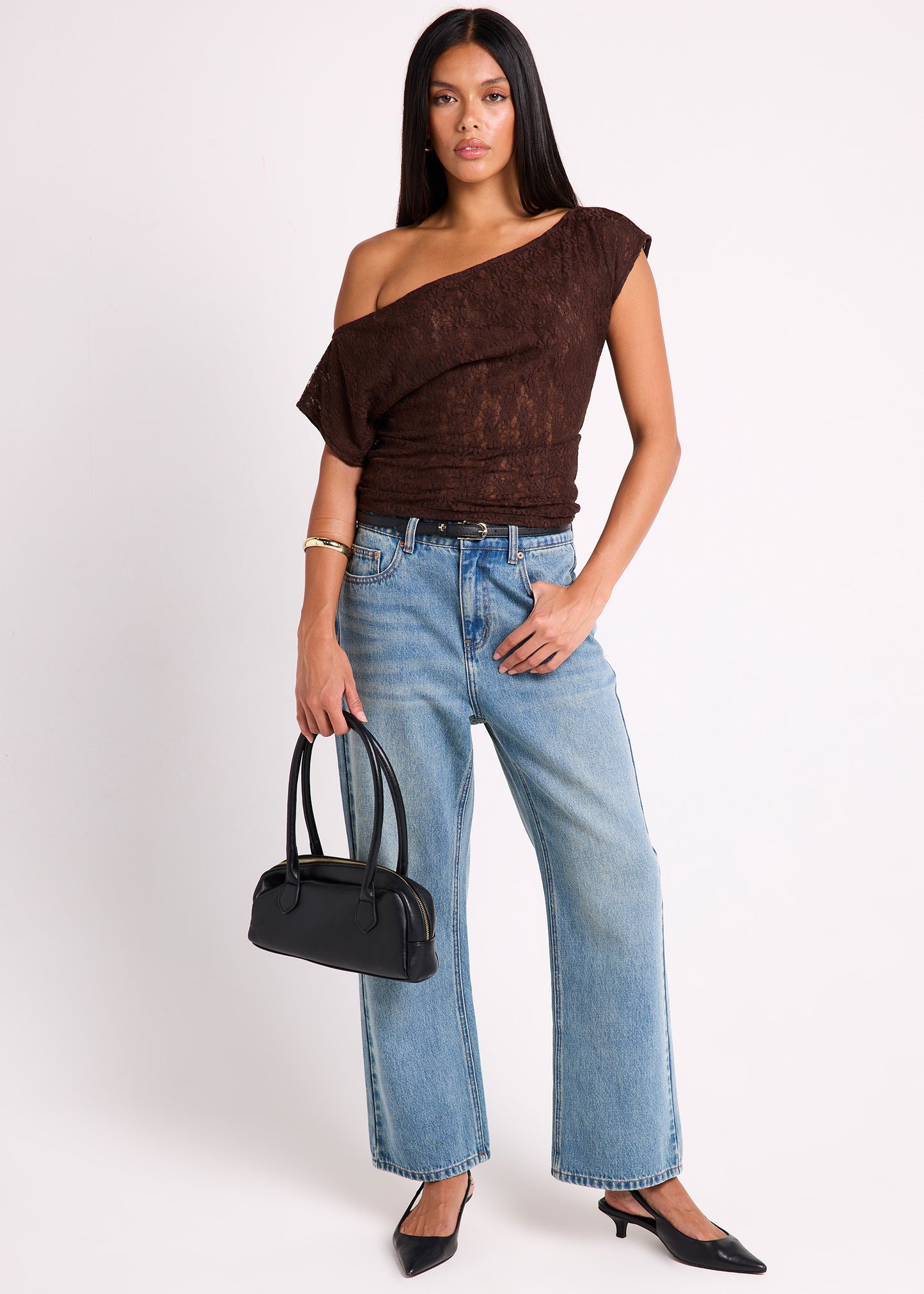 Natalie Lace Slouch Top