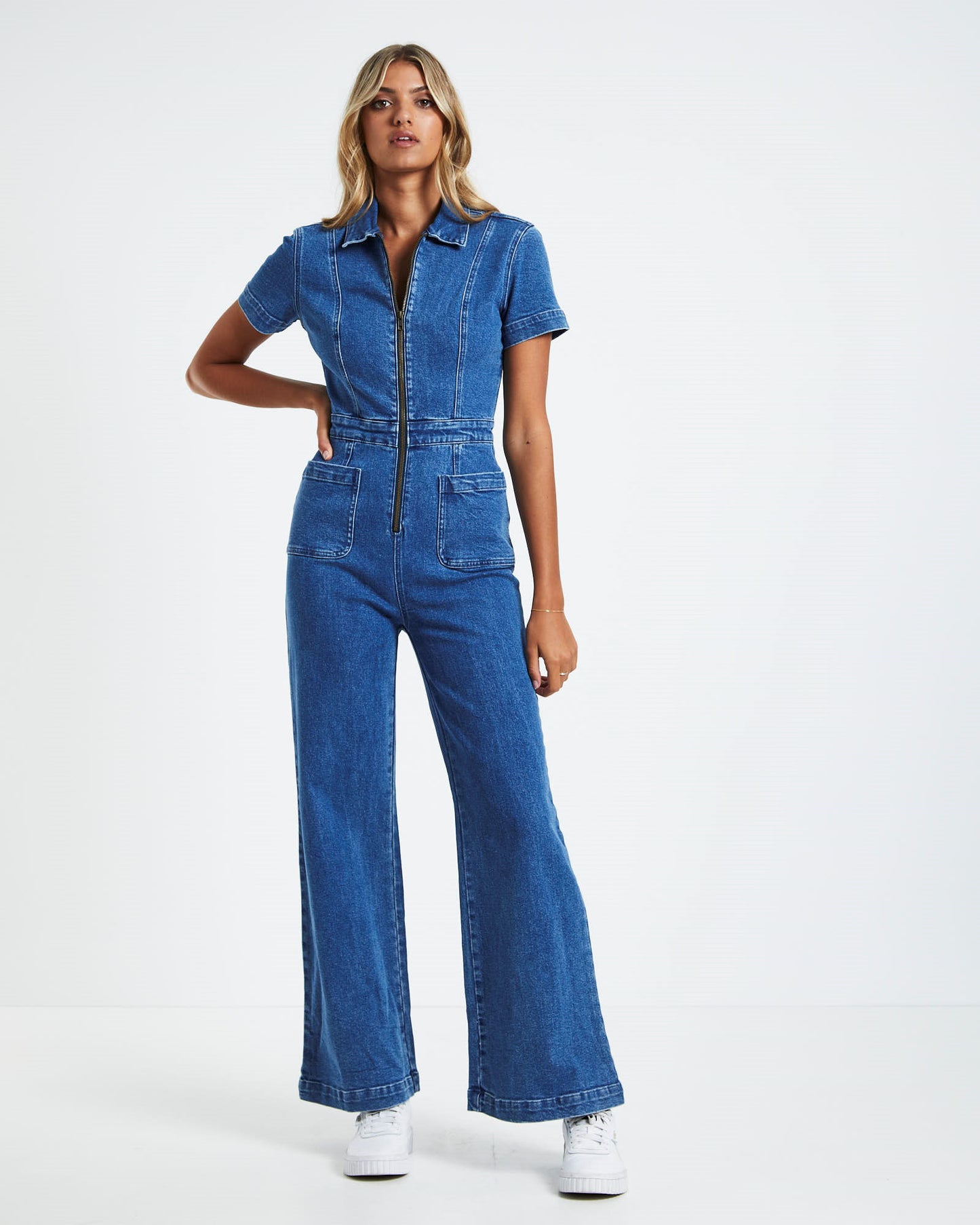 Nikki Denim Maxi Boilersuit