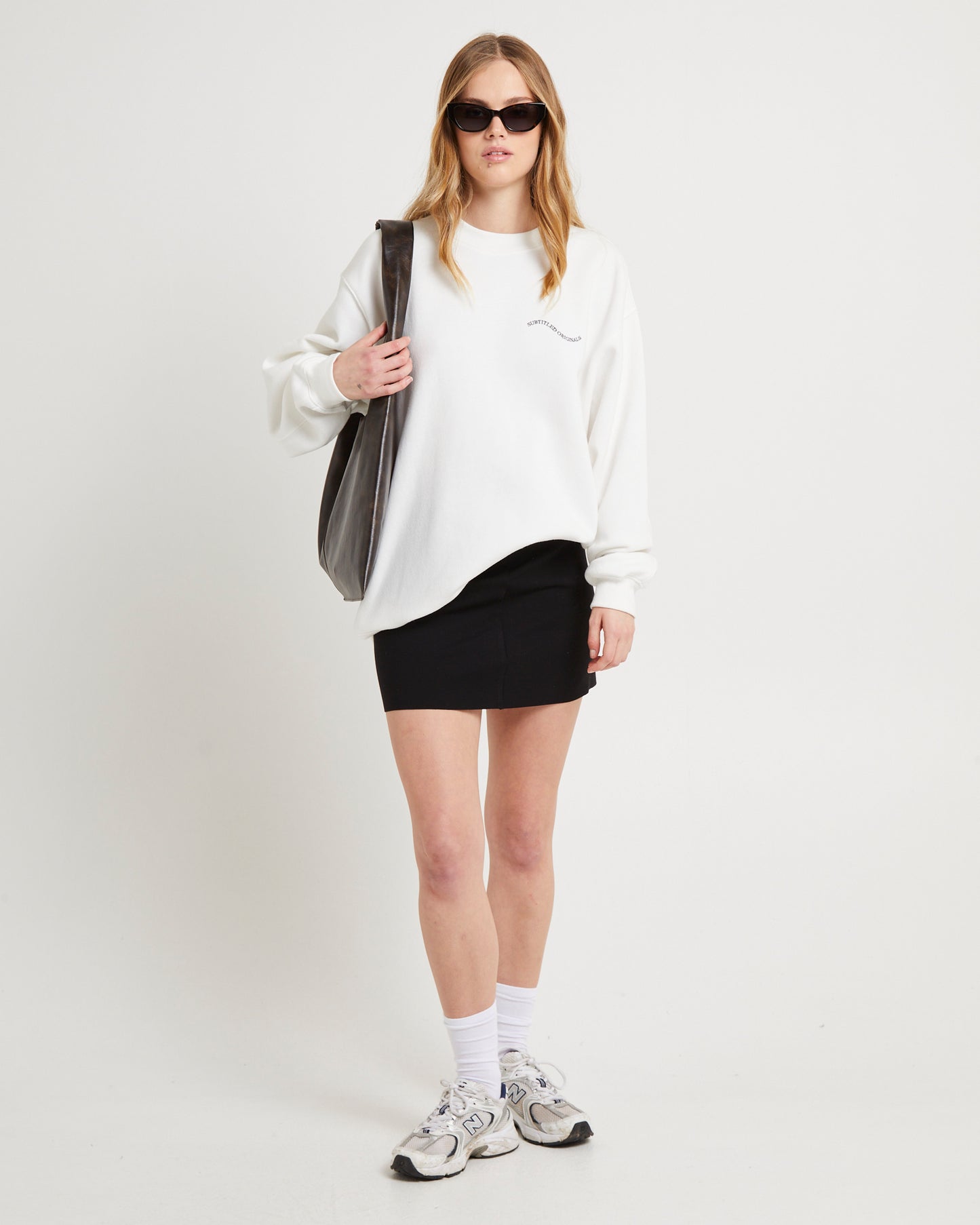 Oversized Wave Origin Fleece Crew Jumper