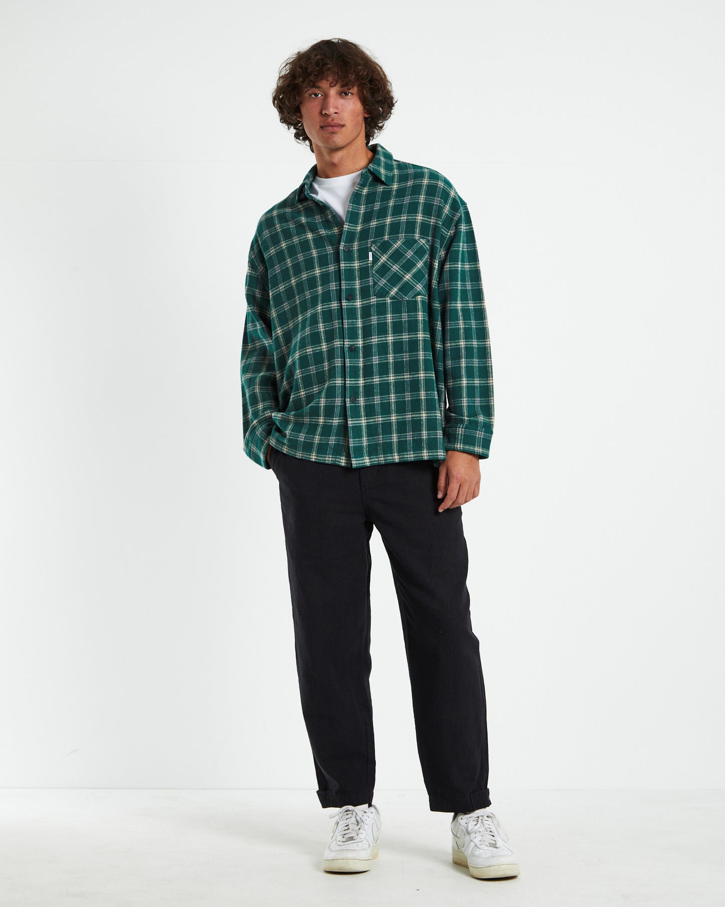 Portland Flanno Forest Green