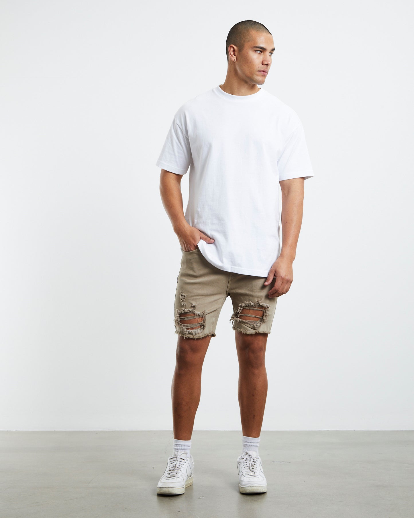 Chaos Denim Shorts Dune Brown
