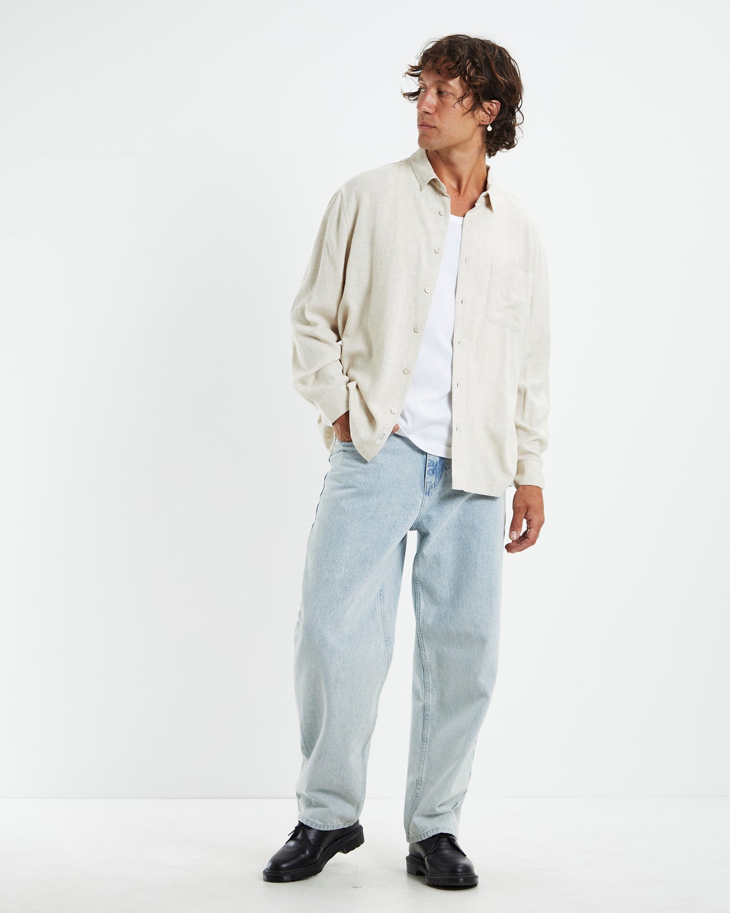 Harrison Linen Long Sleeve Shirt Natural