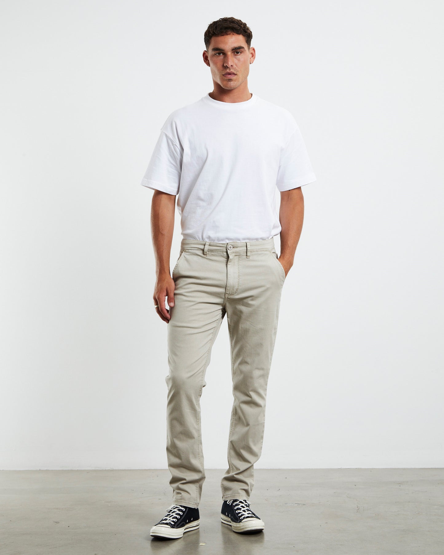 Preston Slim Chino Pants Bone