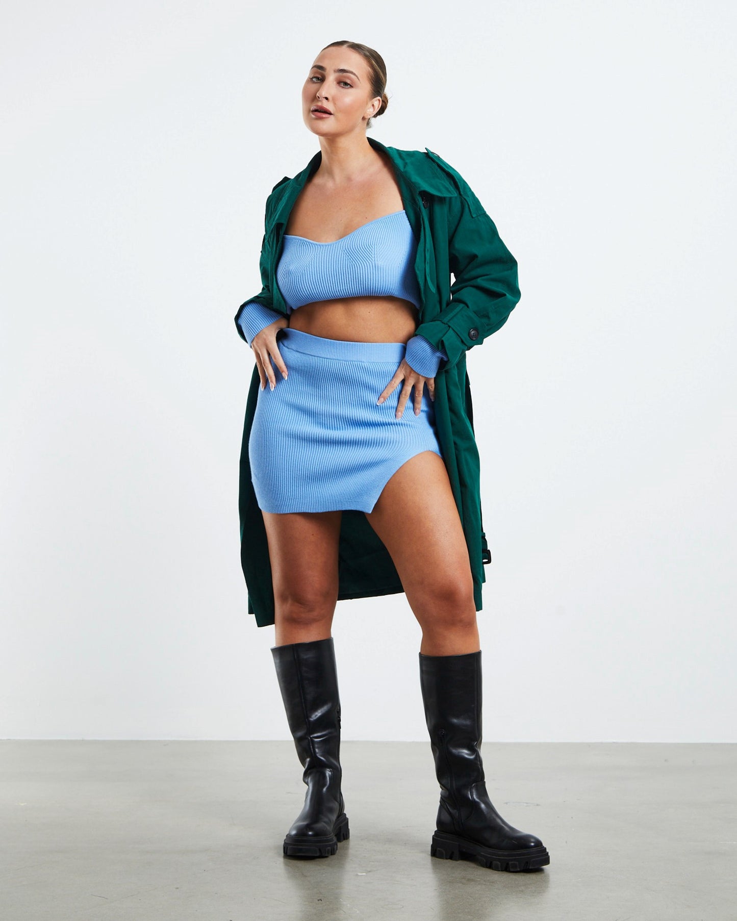Amour Rib Top Blue