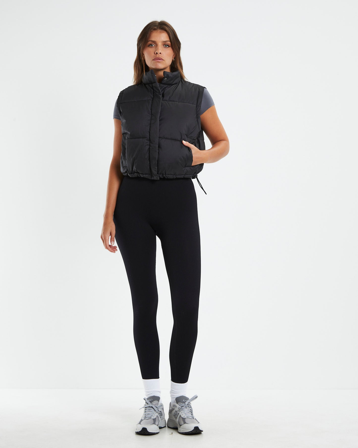 Casey Cropped Puffer Vest