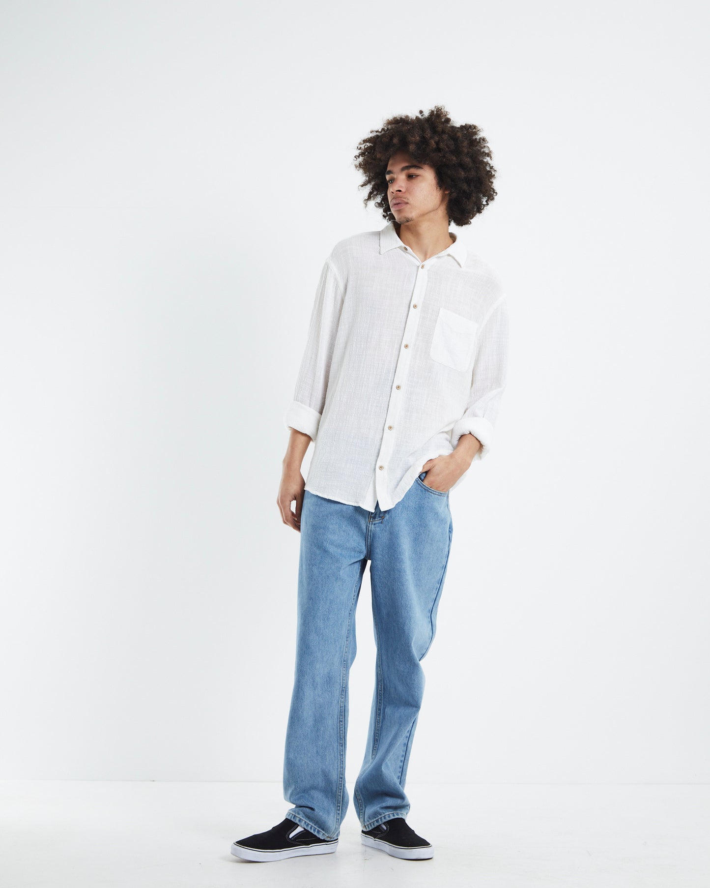 Louie Long Sleeve Shirt Off White